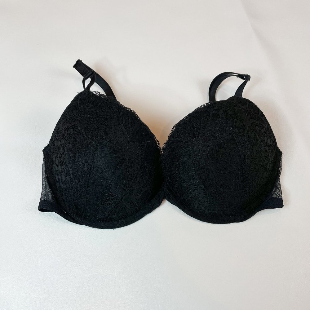 NWOT Victoria's Secret Bra 34D Push-Up Black Lace B1033